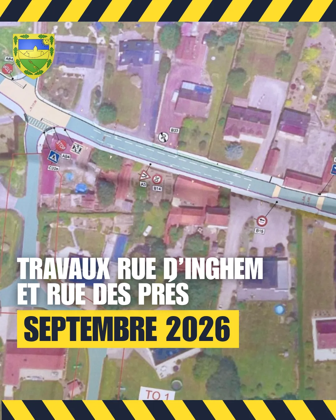 Démarrage des Travaux de la rue d'Inghem et rue des Prés en septembre 2026