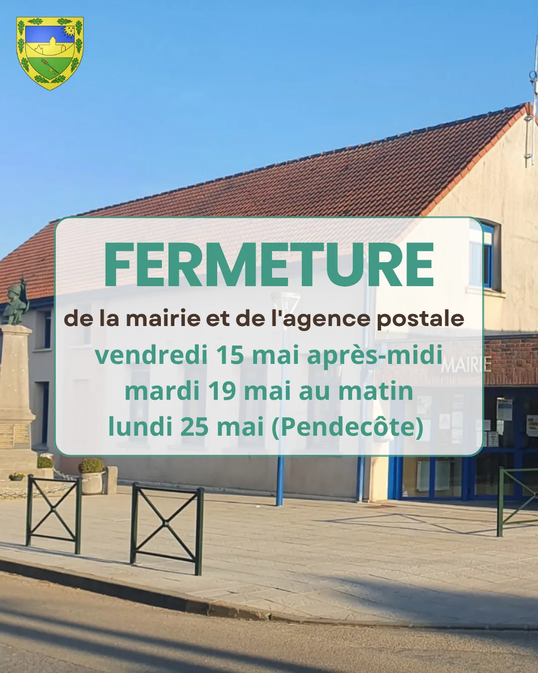horaire de fermeture exceptionnelle de la mairie