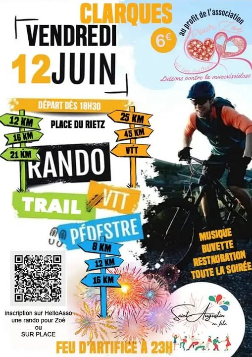 affiche randonnée trail VTT pour Zoé et les autres