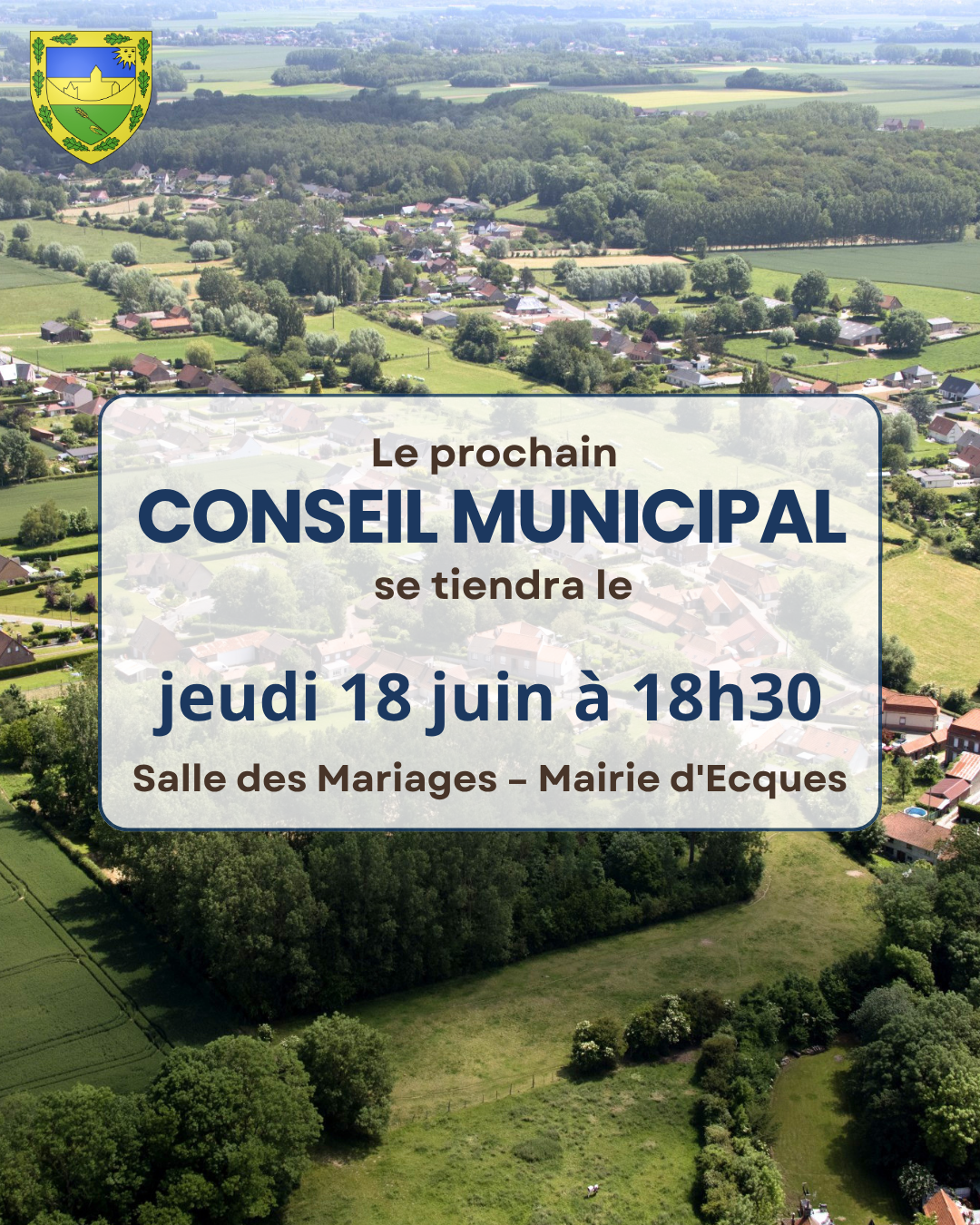 prochain conseil municipal le 18 juin 2026 à 18h30