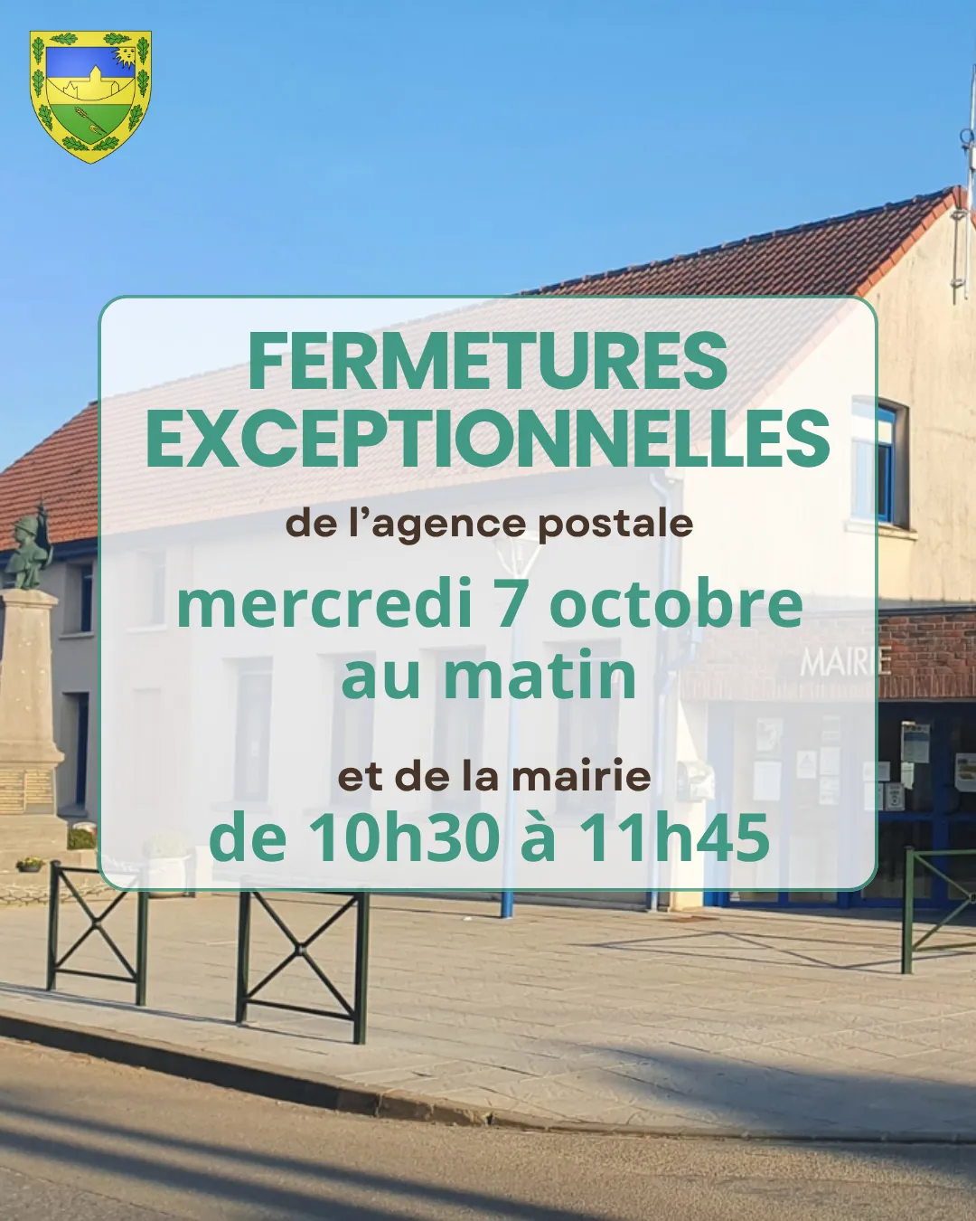 fermeture exceptionnelle mairie